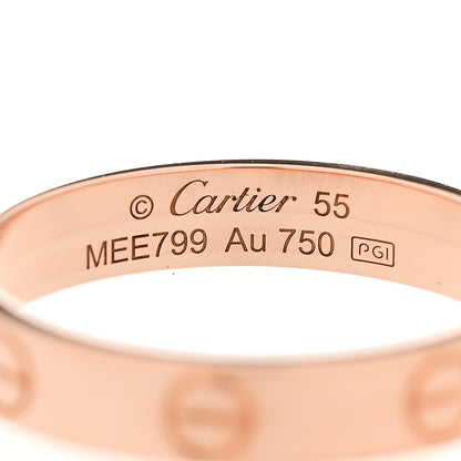 Cartier 18K Pink Gold 3.5mm LOVE Wedding Band Ring 55 7.25 4 of 4