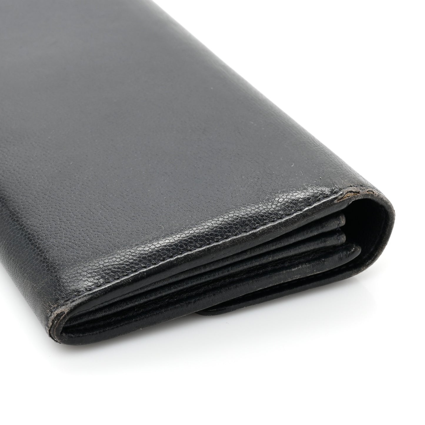 Caviar Sevruga Long Flap Wallet Navy