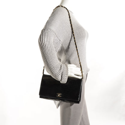Chanel Alligator Medium Single Flap Black 2 of 9