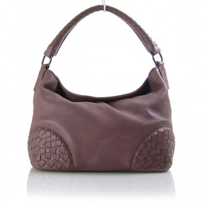 Bottega Veneta Leather Woven Hobo Grape 1 of 12