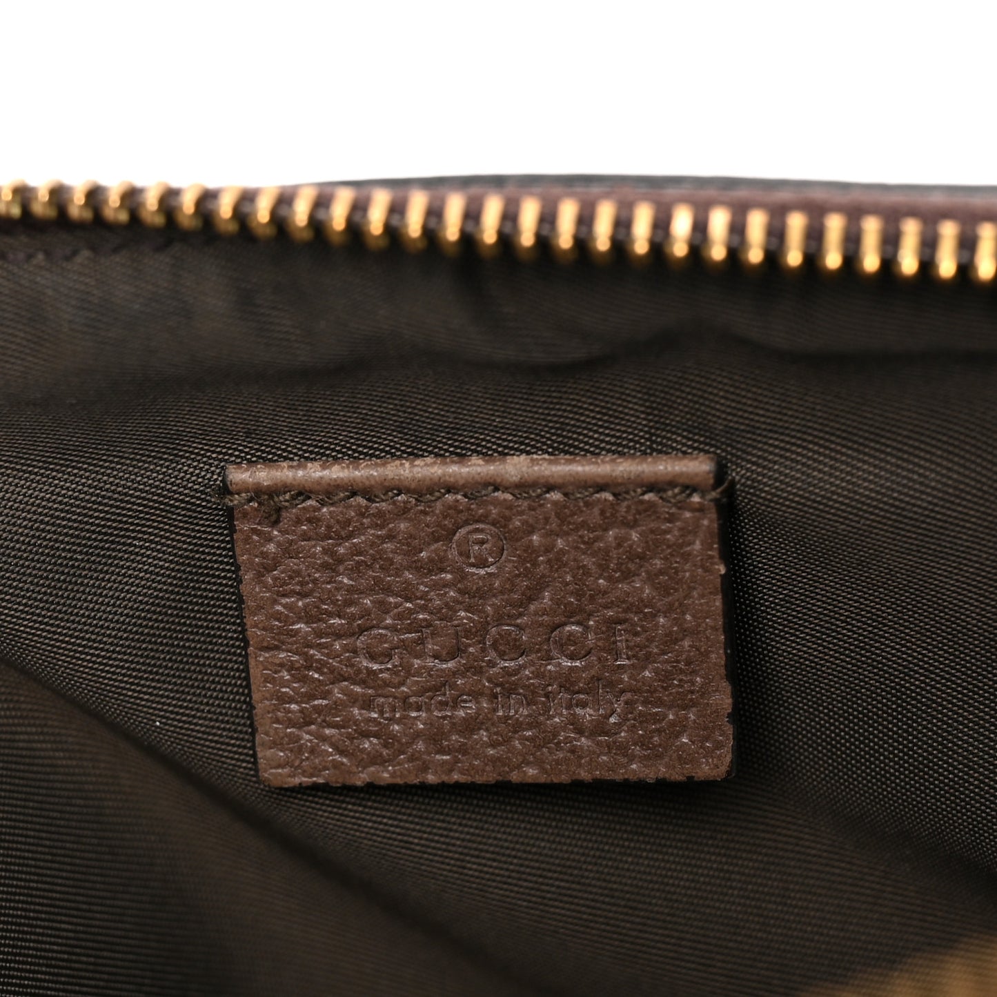 GG Supreme Monogram Textured Calfskin Web Large Ophidia Cosmetic Case Beige Ebony New Acero