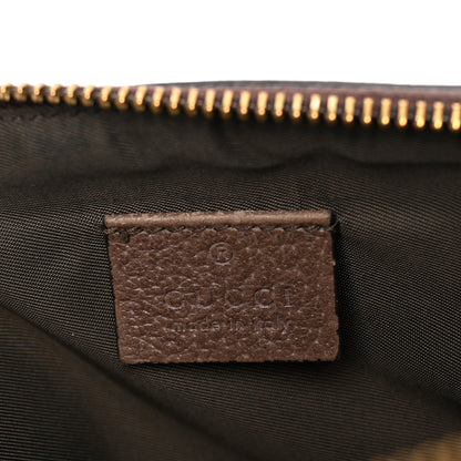 Gucci GG Supreme Monogram Textured Calfskin Web Large Ophidia Cosmetic Case Beige Ebony New Acero 6 of 9