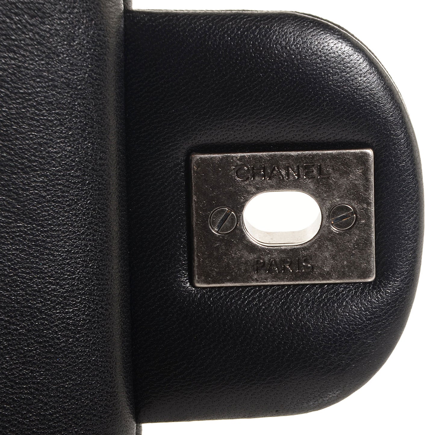 Lambskin Quilted Clutch With Chain Flap Black
