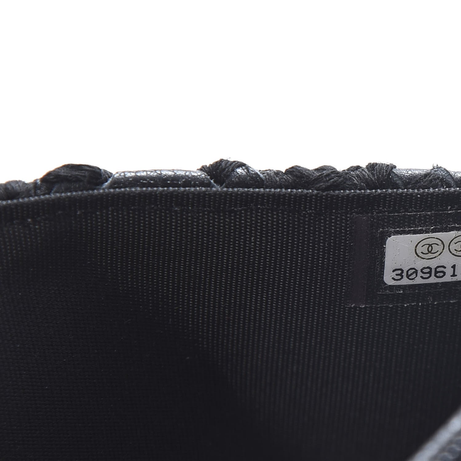 Chanel Calfskin Crochet 19 Wallet On Chain WOC Black 9 of 13