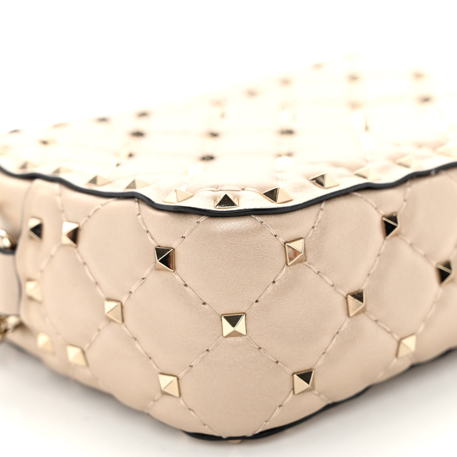 Valentino Garavani Nappa Rockstud Spike Camera Crossbody Bag Light Ivory 8 of 9