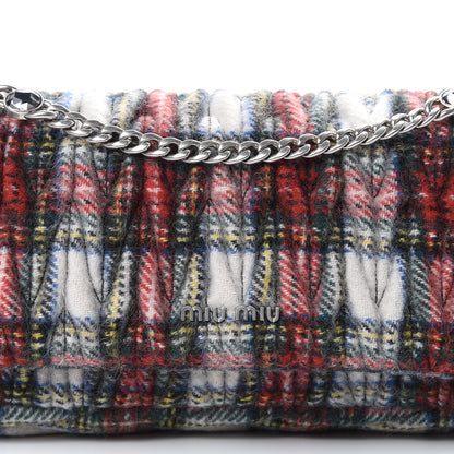 Miu Miu Tartan Matelasse Small Flap Naturale 7 of 9
