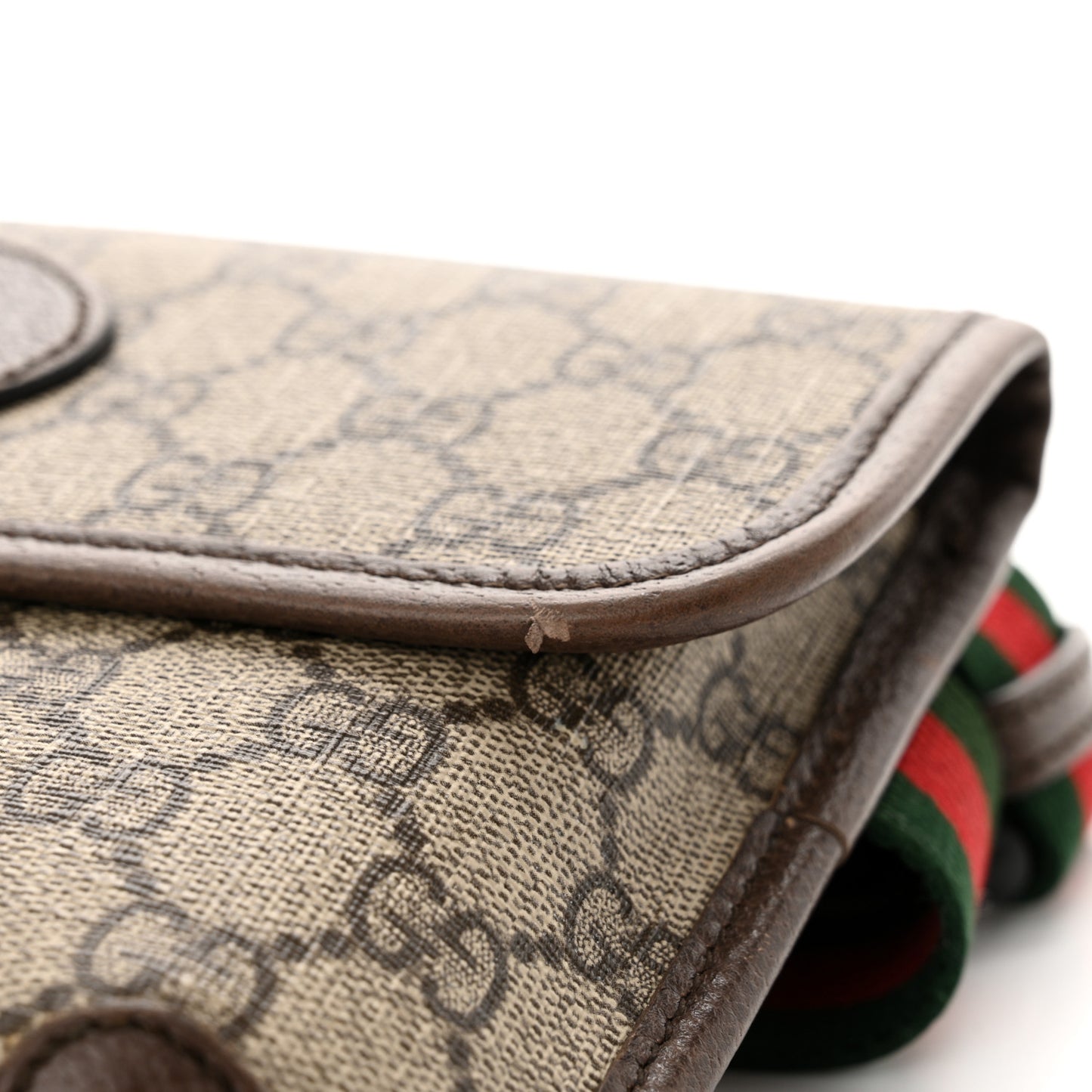 GG Supreme Monogram Neo Vintage Web Belt Bag Brown