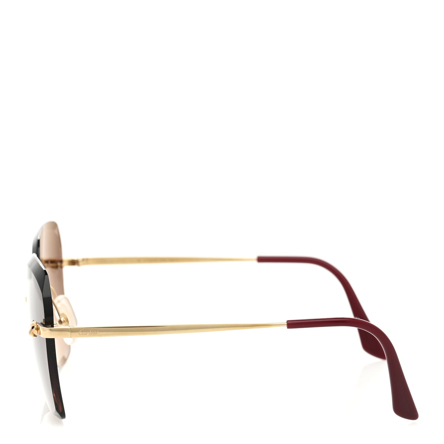 Cartier Metal Panthere De Cartier Sunglasses CT0147S Gold Red 3 of 7
