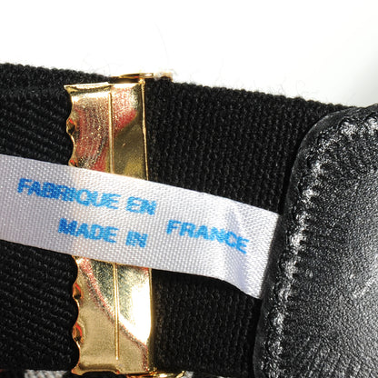 Chanel Logo Suspenders Black White 4 of 5