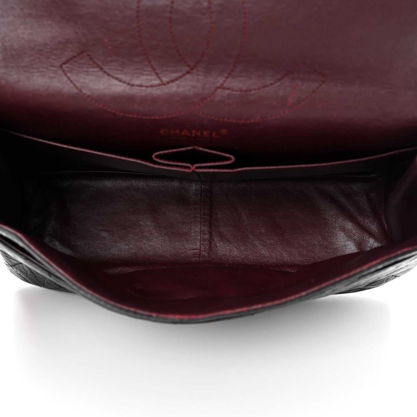 Aged Calfskin Quilted 2.55 Reissue 227 Flap Black