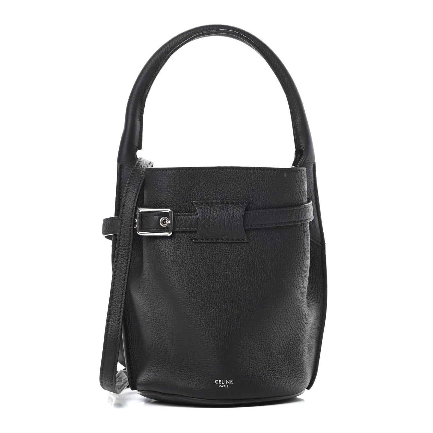 Supple Grained Calfskin Nano Big Bag Bucket Black