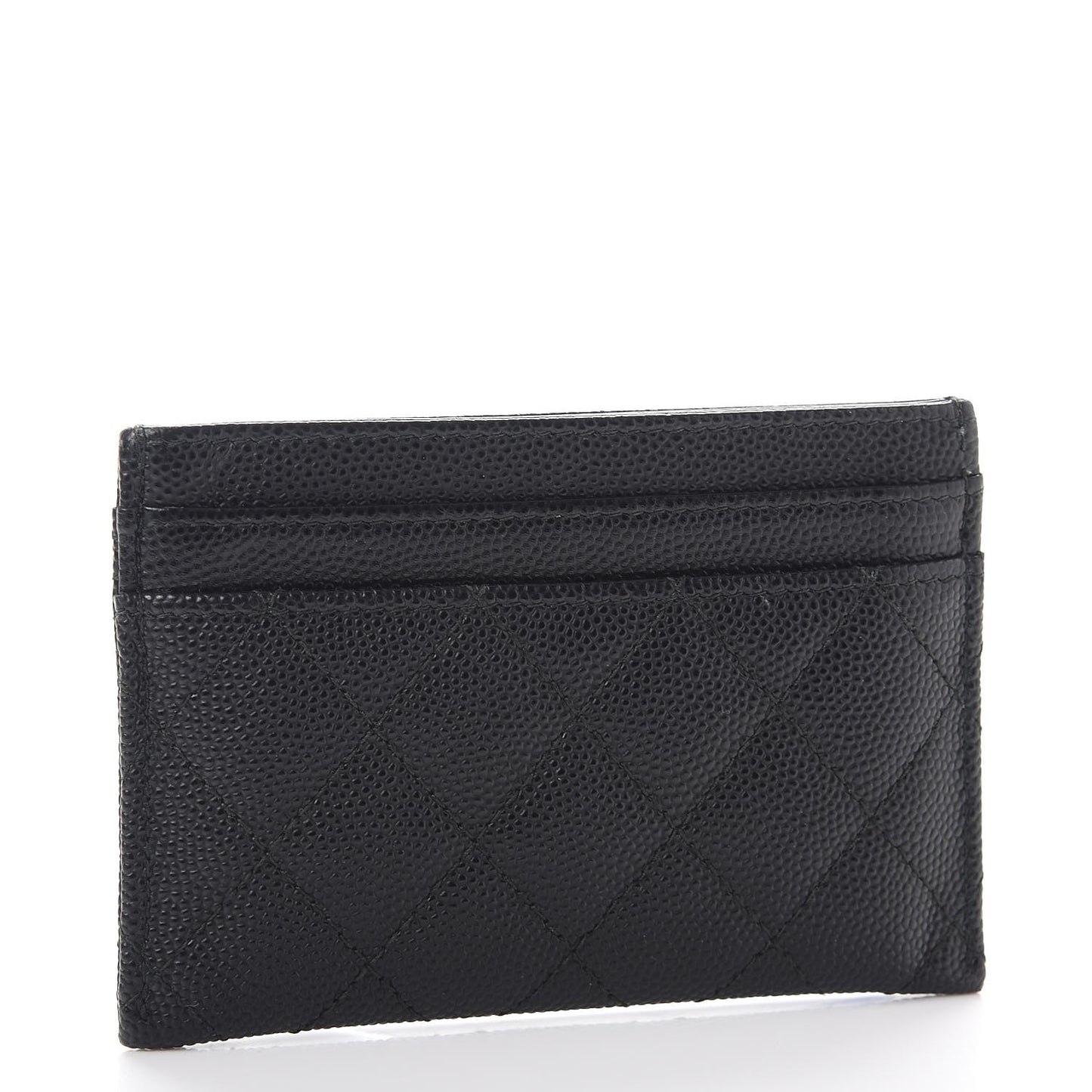 Caviar Quilted Boy Card Holder Black