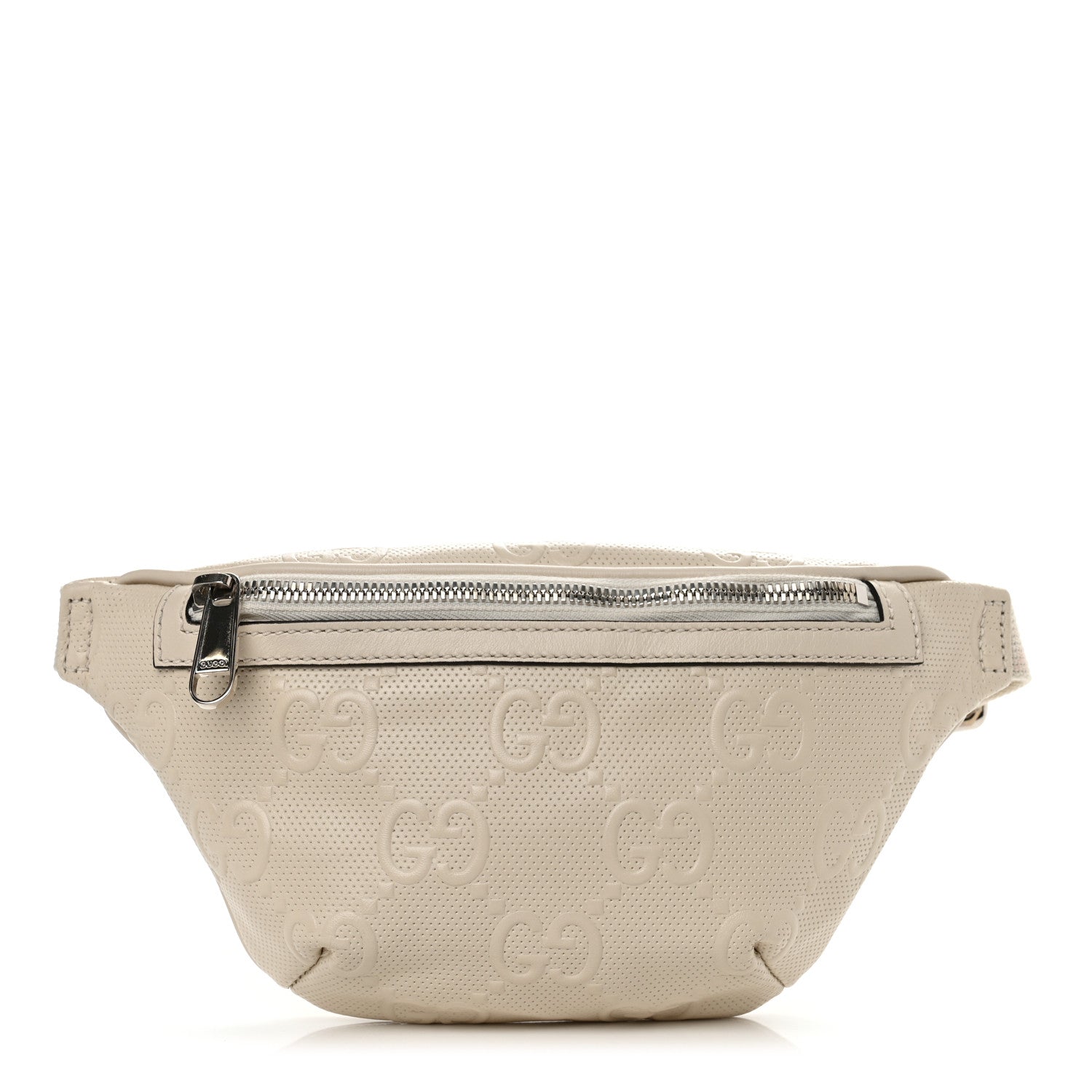 Gucci Calfskin GG Tennis Embossed Belt Bag Mystic White 1 of 10