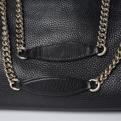 Gucci Pebbled Calfskin Medium Soho Chain Shoulder Bag Black 9 of 9