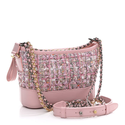 Chanel Tweed Calfskin Small Gabrielle Hobo Light Pink 3 of 10