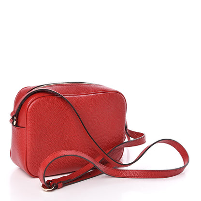 Gucci Pebbled Calfskin Small Soho Disco Bag Tabasco Red 3 of 10