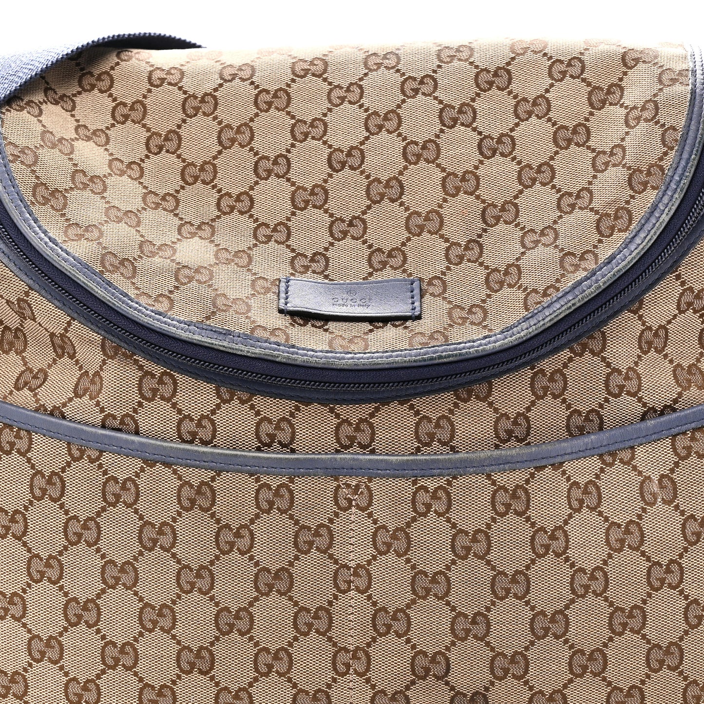 Monogram Natural Pigskin Large Diaper Bag Beige Ebony Cocoa Dark Chocolate