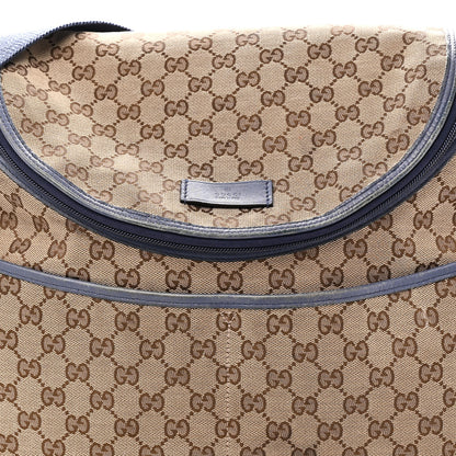 Gucci Monogram Natural Pigskin Large Diaper Bag Beige Ebony Cocoa Dark Chocolate 8 of 13