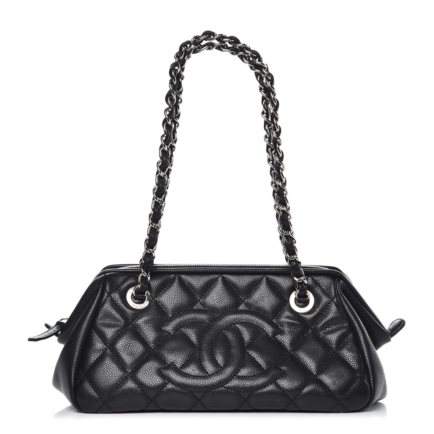Caviar Quilted Timeless CC Shoulder Bag Black