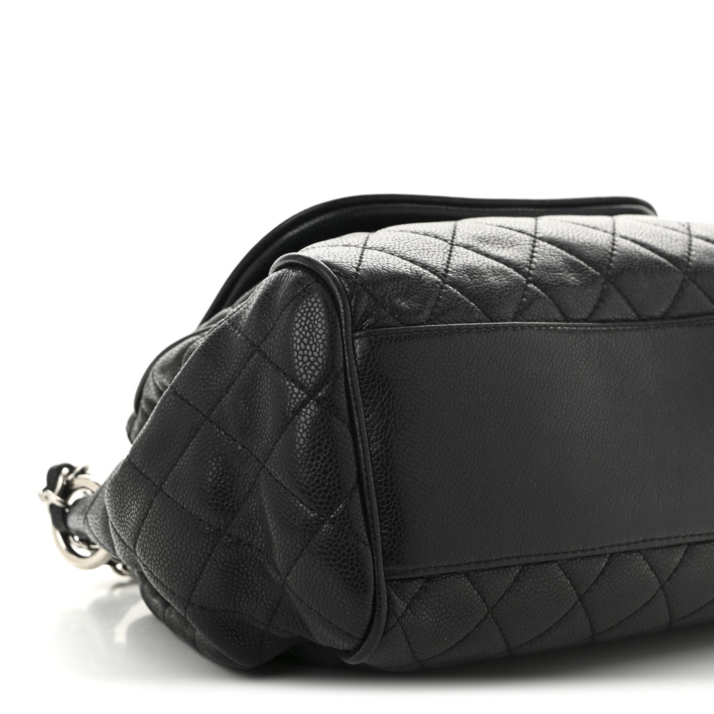 Caviar Quilted Timeless Accordion Flap Black