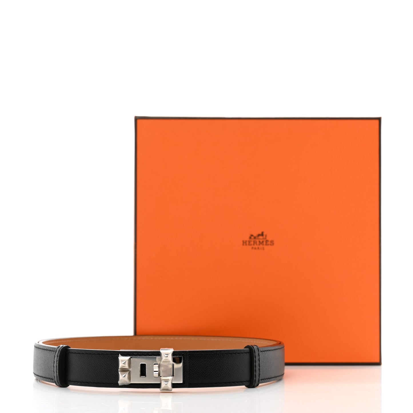 Epsom Swift 24mm Collier De Chien Belt Black Gold