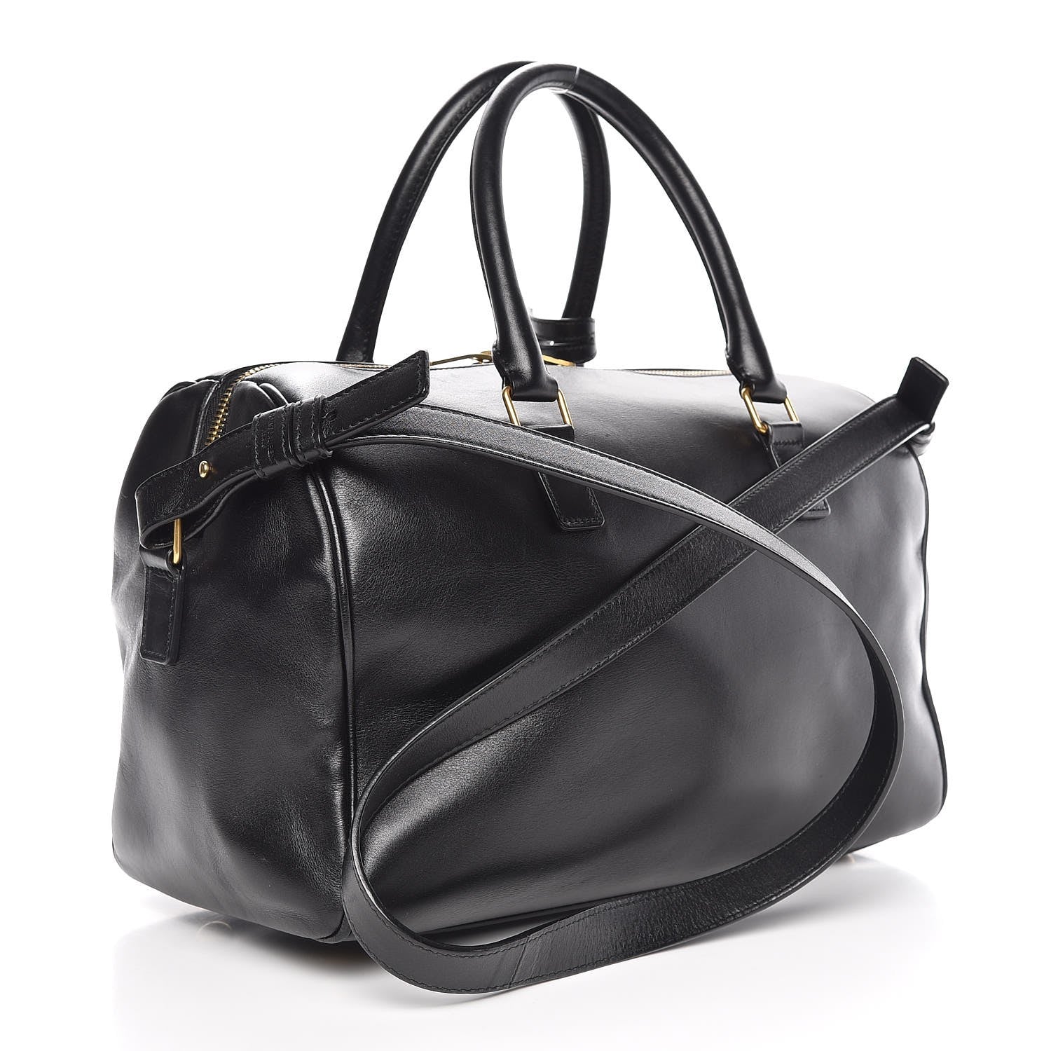 Saint Laurent Calfskin Classic Duffle 6 Black 4 of 8