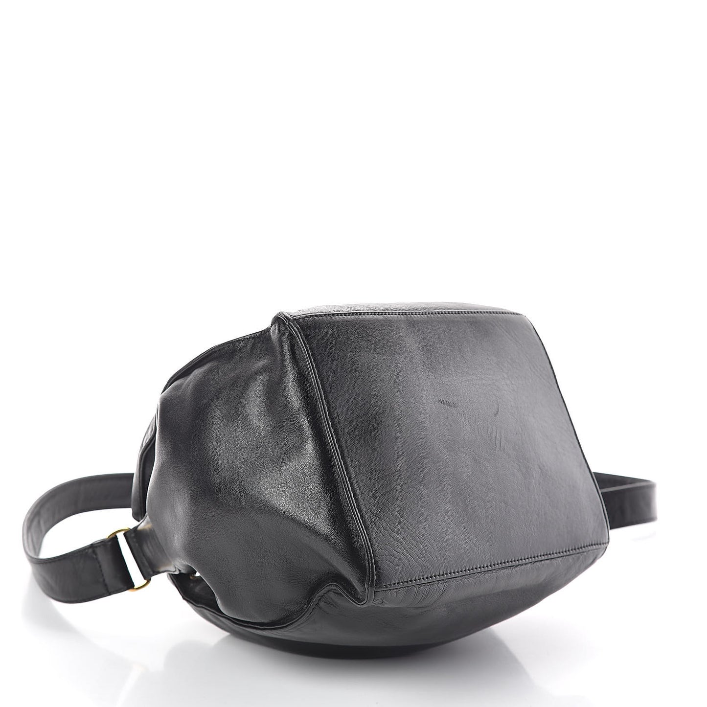 Lambskin CC Drawstring Shoulder Bag Black