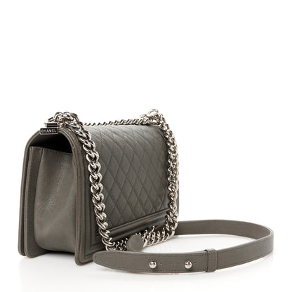 Chanel Caviar Quilted Medium Boy Flap Grey 3 of 10