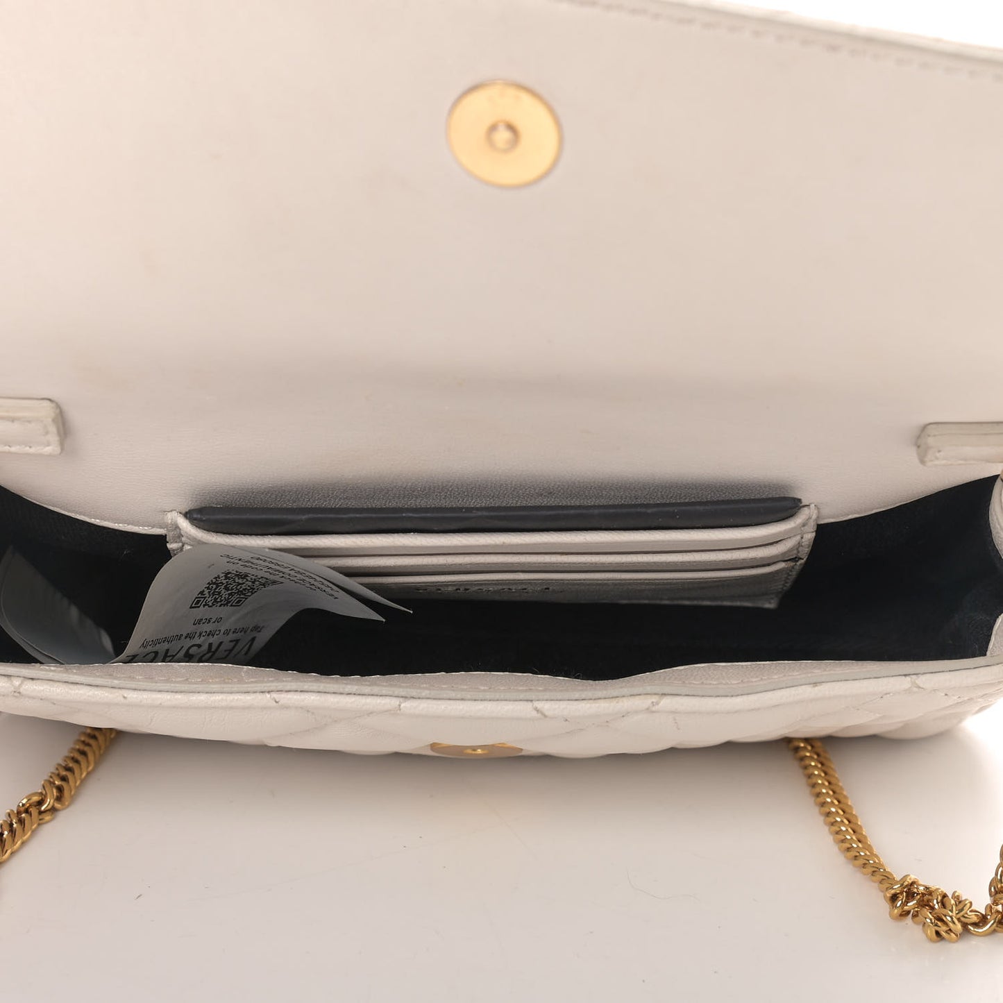 Nappa Barocco Quilted Vanitas Crossbody White
