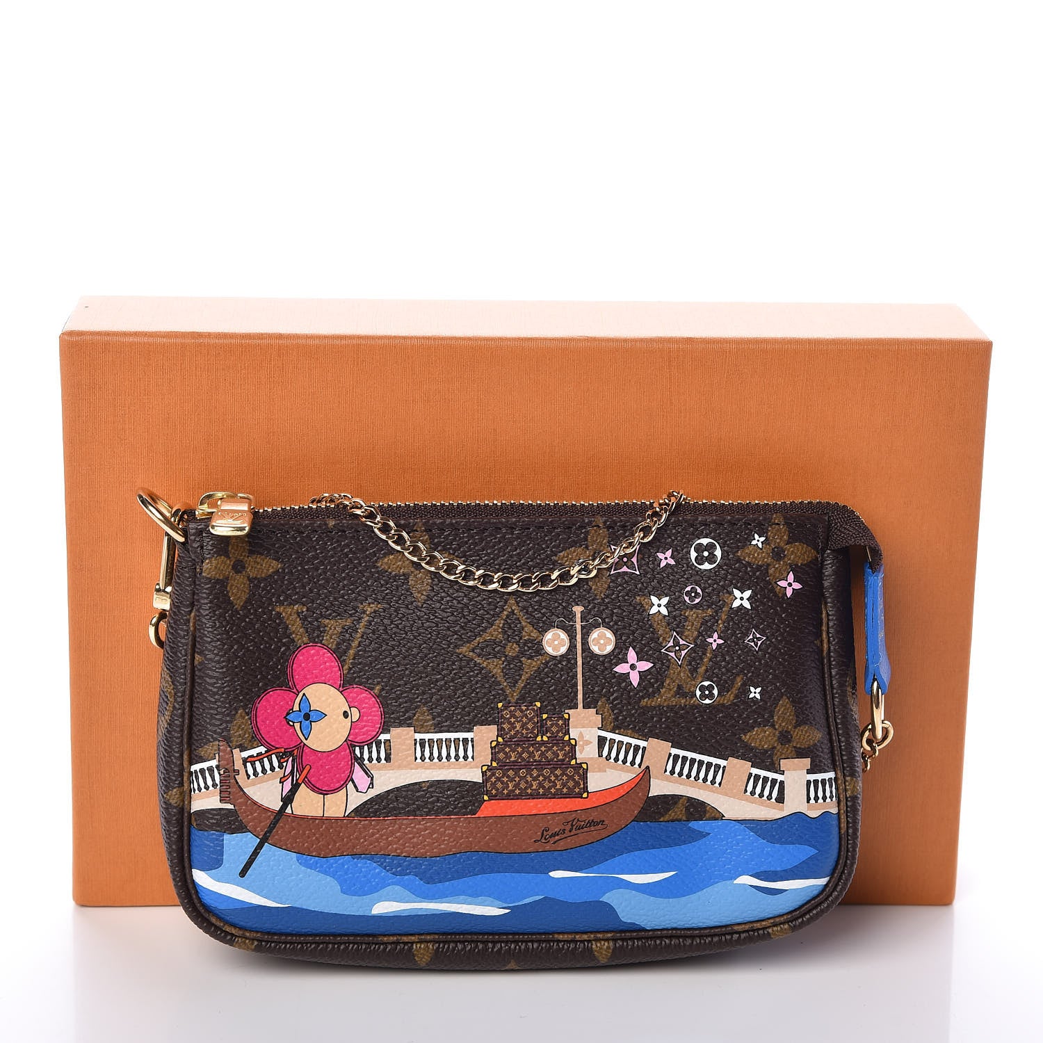 Louis Vuitton Monogram 2019 Christmas Animation Mini Venice Pochette Accessories Blue 8 of 8