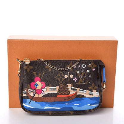 Louis Vuitton Monogram 2019 Christmas Animation Mini Venice Pochette Accessories Blue 8 of 8