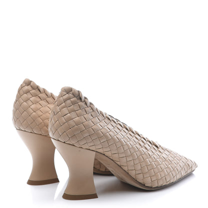 Bottega Veneta Nappa Intrecciato Almond Pumps 36.5 Cipria 4 of 8