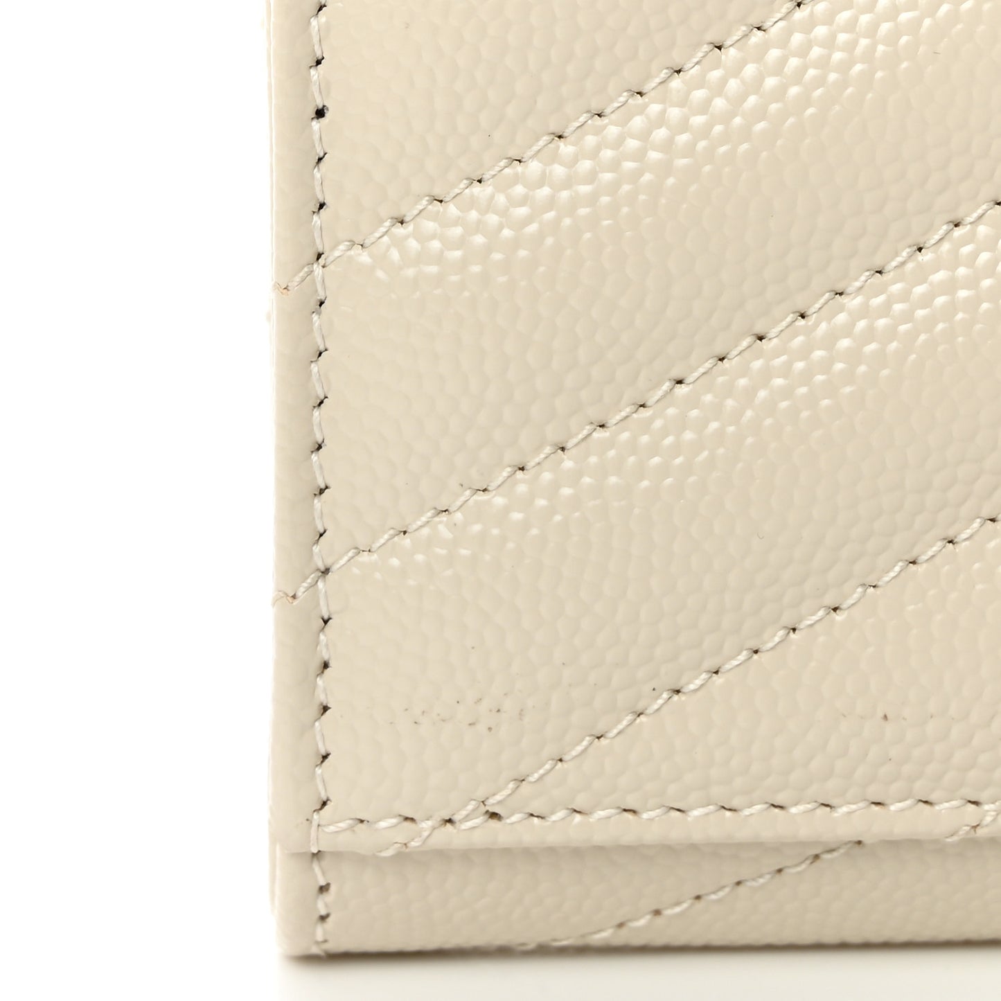 Grain De Poudre Matelasse Chevron Monogram Envelope Clutch Blanc Vintage