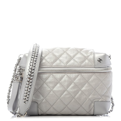 Chanel Metallic Calfskin Camera Case Silver 1 of 10