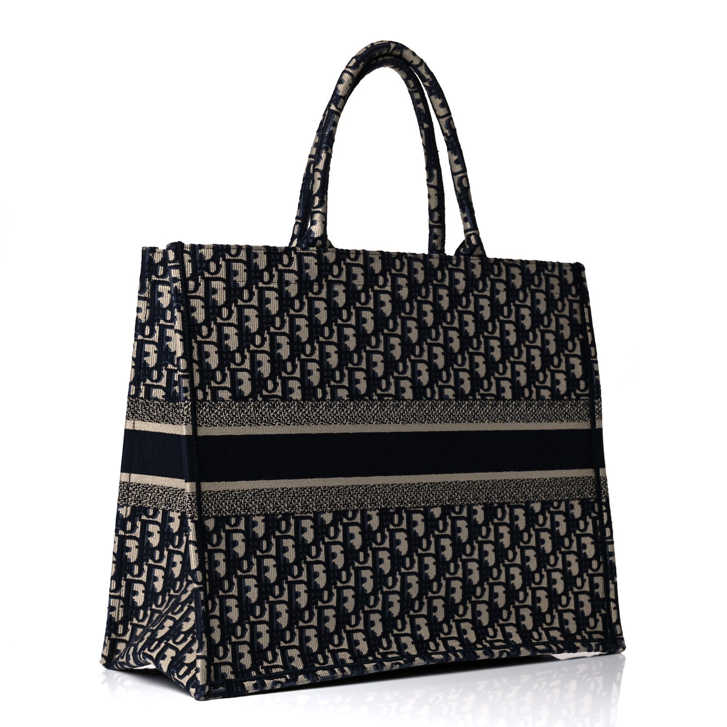 Oblique Book Tote Blue Multicolor