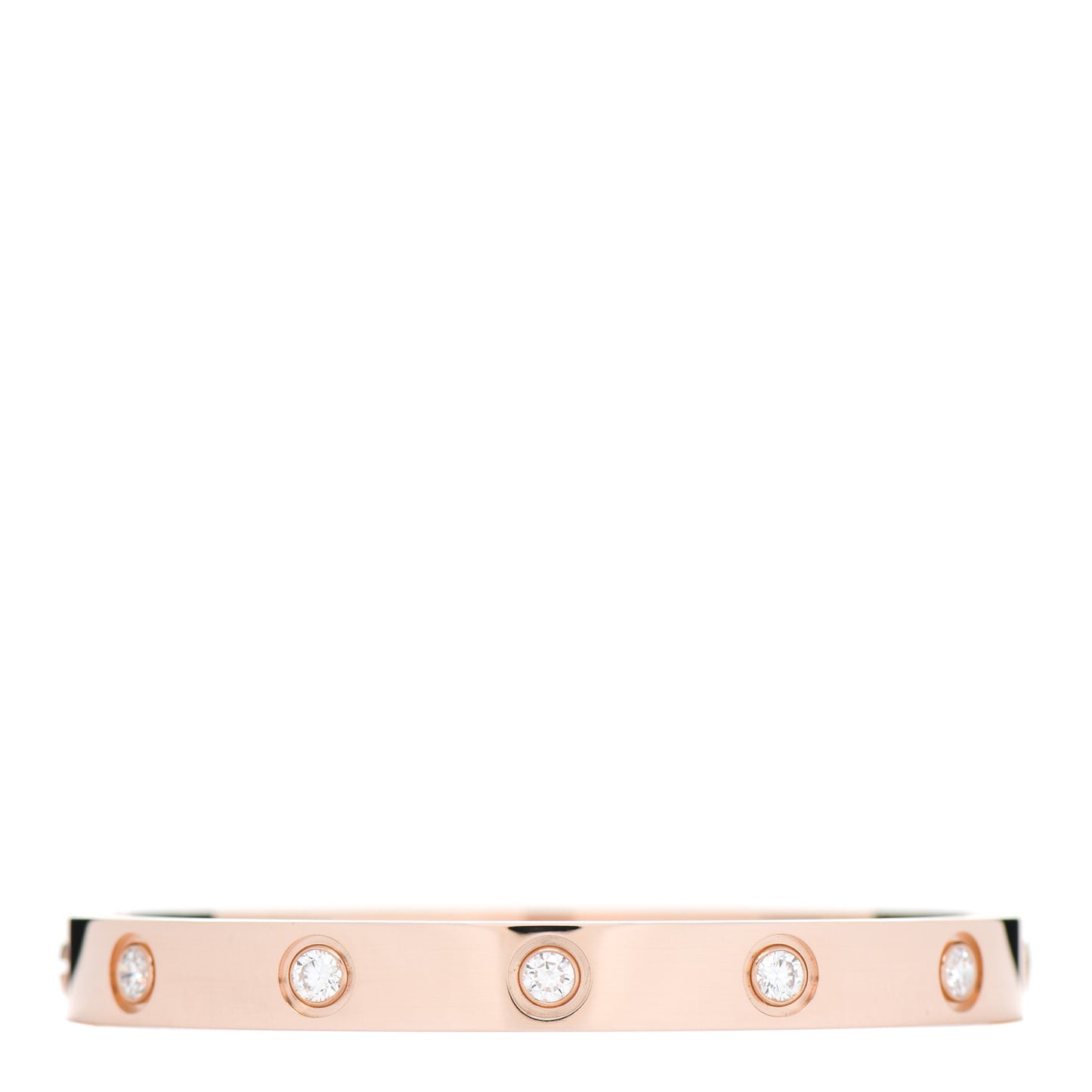 18K Pink Gold 10 Diamond LOVE Bracelet 15
