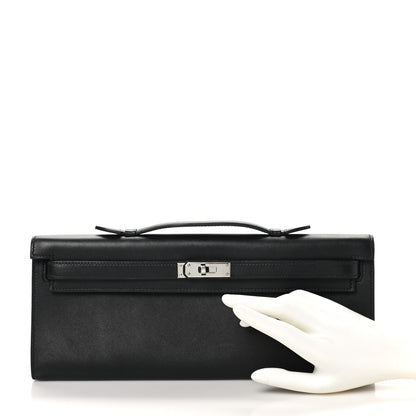 Hermes Swift Kelly Cut Clutch Pochette Black 2 of 11