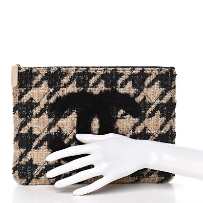 Chanel Tweed CC Medium Cosmetic Case Beige Black 2 of 7