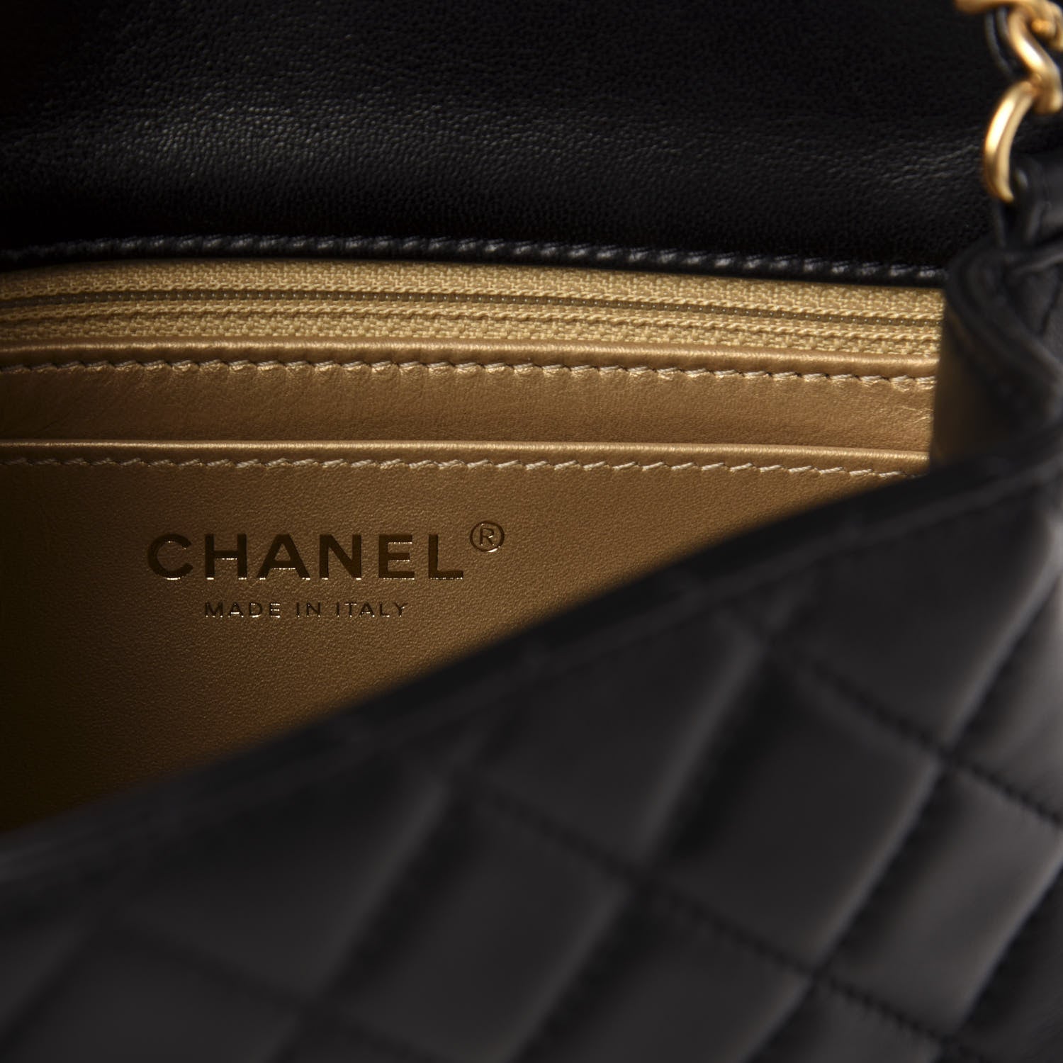 Chanel Lambskin Quilted Mini Pearl Crush Flap Black 6 of 10