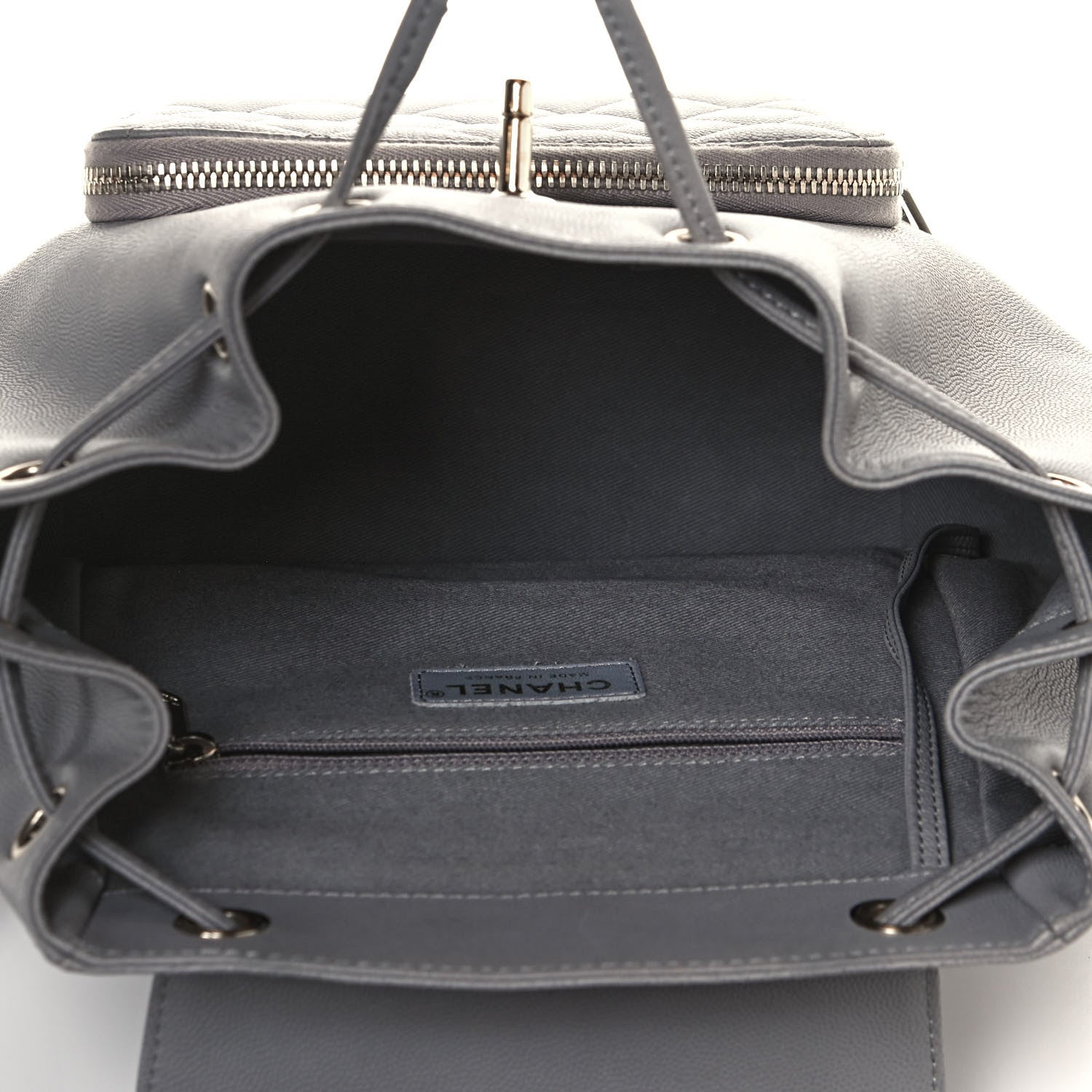 Chanel Caviar Quilted Business Affinity Backpack Grey 5 of 12