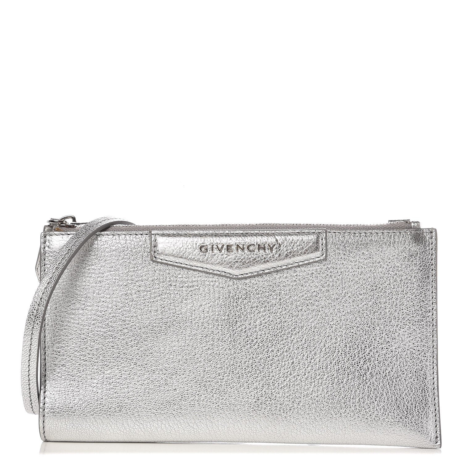 Givenchy Metallic Grained Goatskin Antigona Crossbody Silver 1 of 11