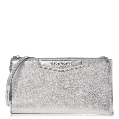 Givenchy Metallic Grained Goatskin Antigona Crossbody Silver 1 of 11