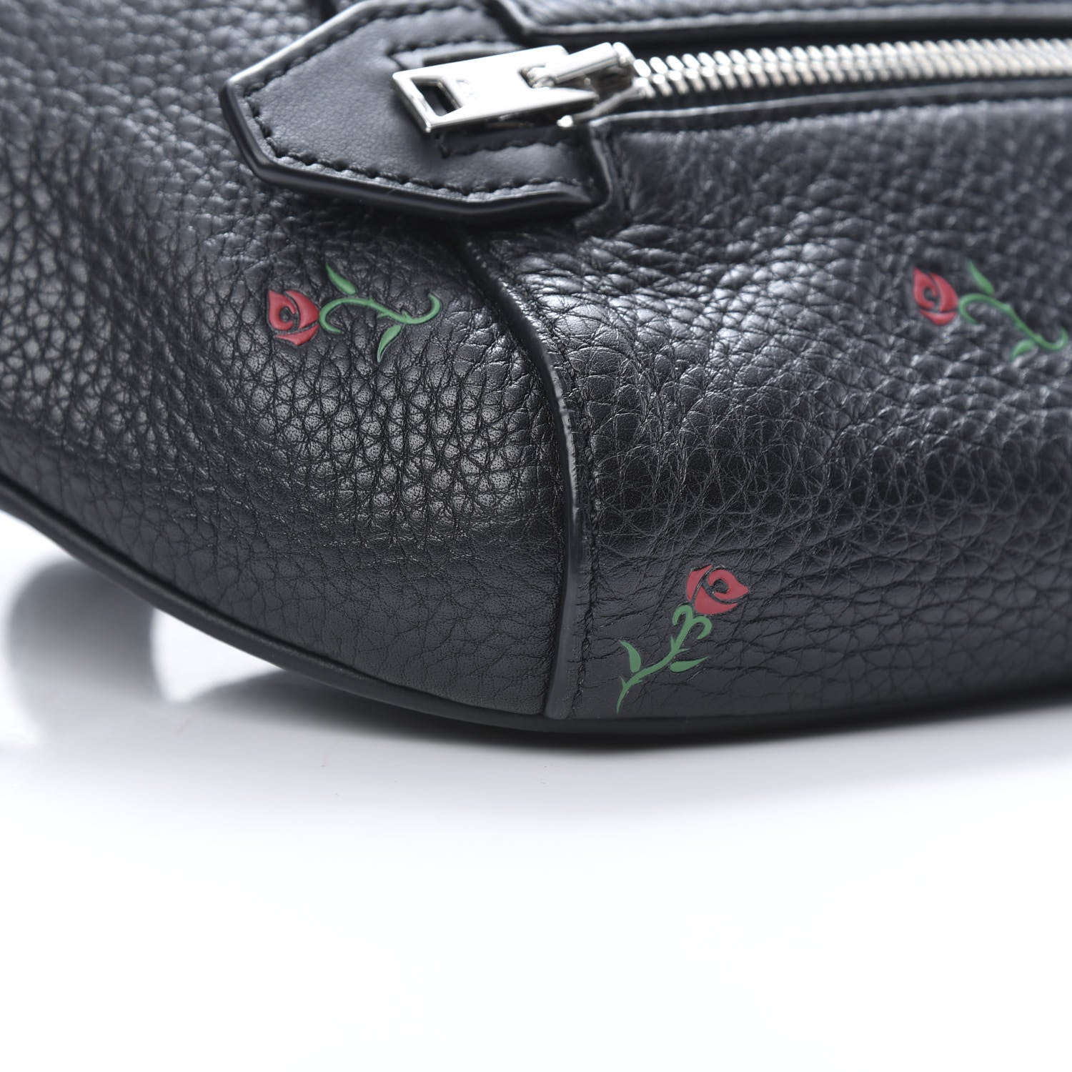 Alexander Wang Dumbo Leather Rose Embossed Belt Bag Black 10 of 11