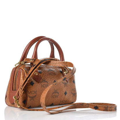 MCM Visetos Mini Boston Bag Cognac 3 of 16