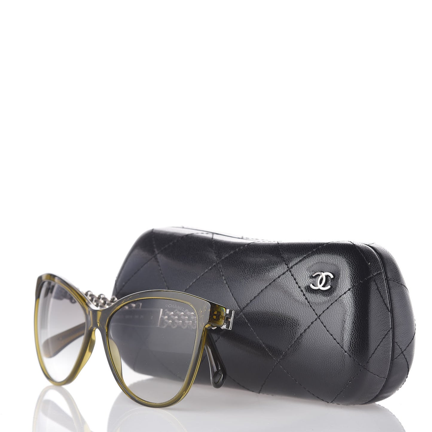 Cat Eye Chain Sunglasses 5326 Green