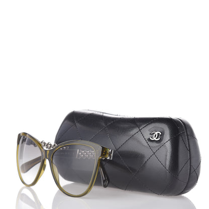 Chanel Cat Eye Chain Sunglasses 5326 Green 7 of 7