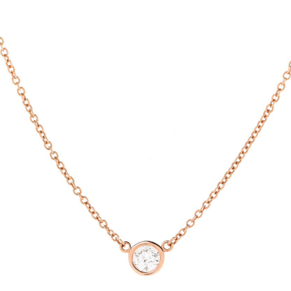 Tiffany 18K Rose Gold Diamond .21ct Elsa Peretti Diamonds by the Yard Pendant Necklace 4 of 6