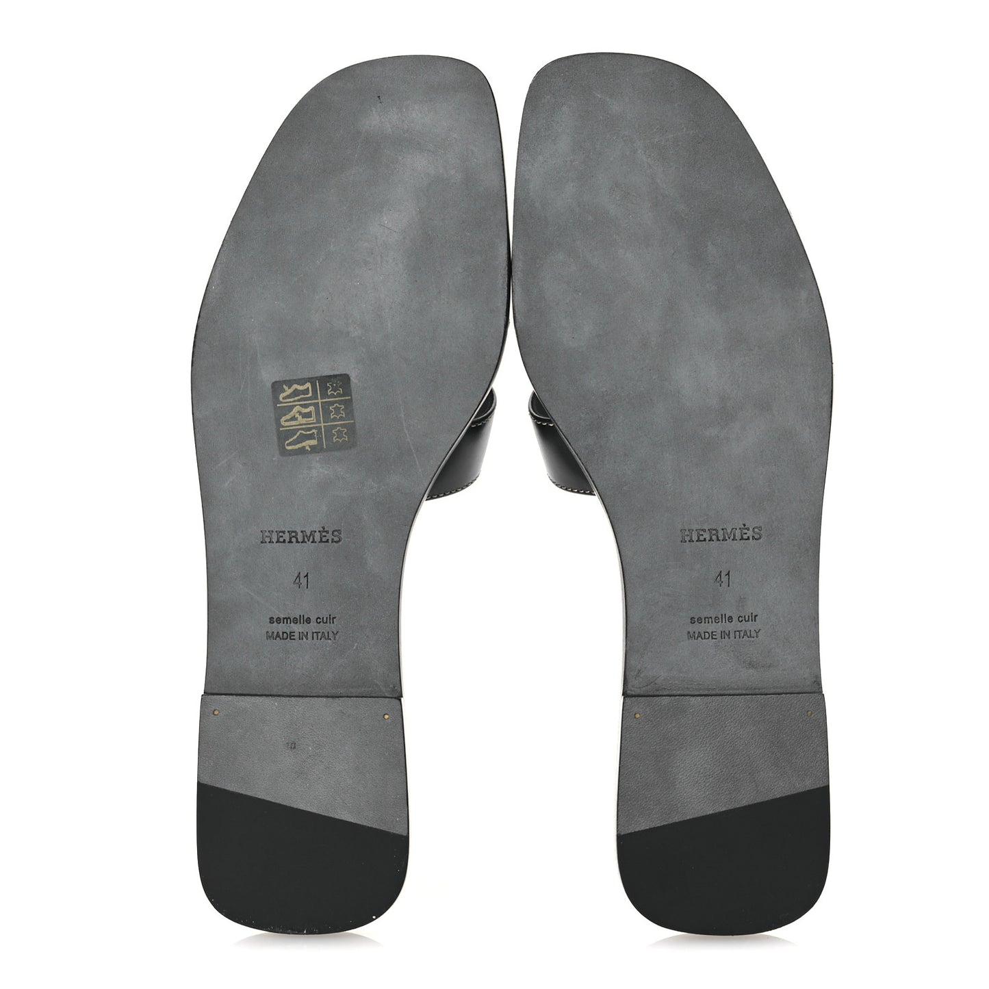Box Calfskin Oran Sandals 41 Black