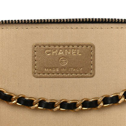 Chanel Lambskin Quilted Small Pearl Crush Vanity Case With Chain Black 5 of 11