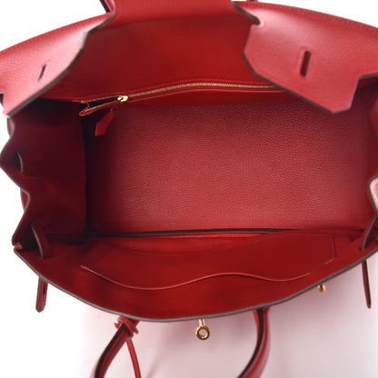Hermes Togo Birkin 35 Rouge Casaque 14 of 33